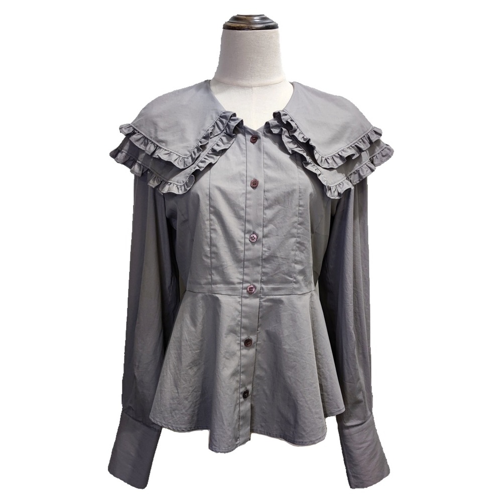 Double big collar blouse
